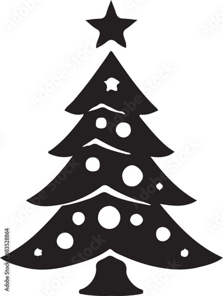 Fototapeta Christmas tree icon vector