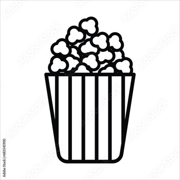 Fototapeta popcorn icon vector design template
