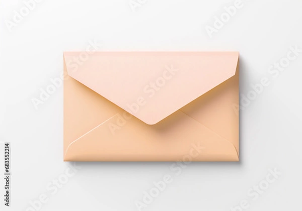 Obraz Paper envelope in a soft pink tone. AI generated