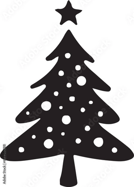 Fototapeta Christmas tree icon vector