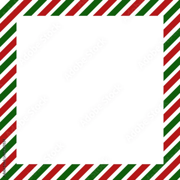 Obraz red and green christmas frame