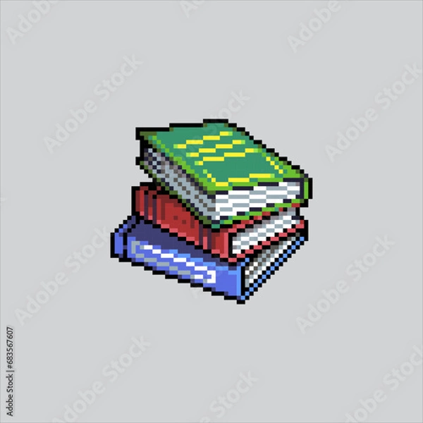 Fototapeta Pixel art illustration Books. Pixelated Books. School Book Education
pixelated for the pixel art game and icon for website and video game. old school retro.