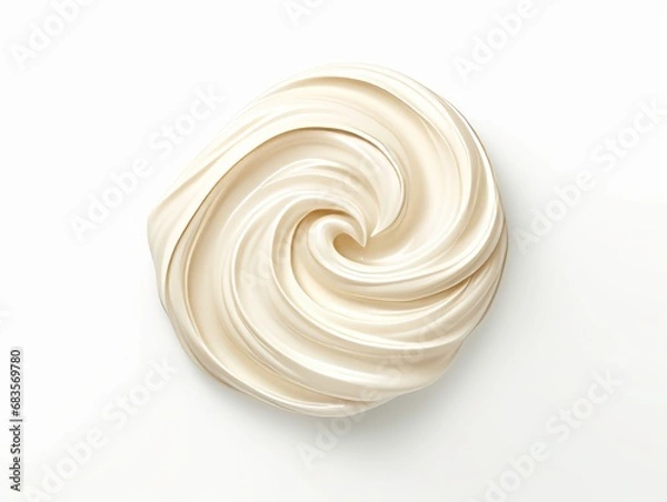 Fototapeta Indulge in Heavenly Swirled Cream: Aesthetic Treat for Your Eyes! Generative AI