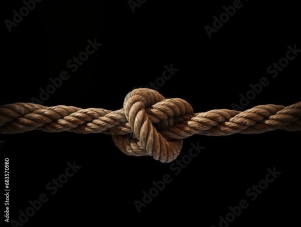 Fototapeta Unraveling the Art: Astonishing Capture of Intricate Knot Tying Techniques in Style 4! Generative AI