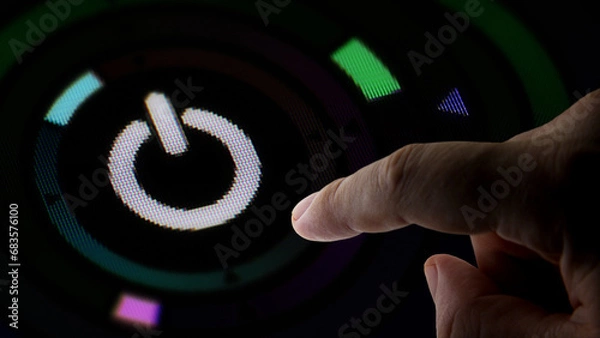 Fototapeta Reset icon in the screen.