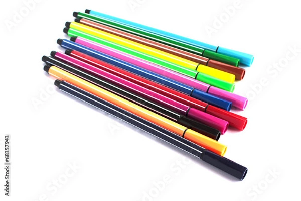 Obraz Colorful pen on white background