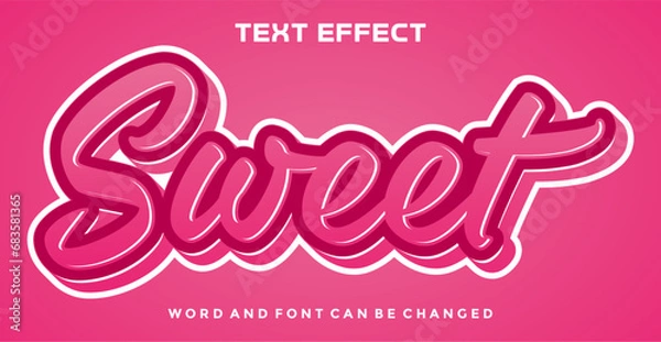 Obraz Sweet editable text effect