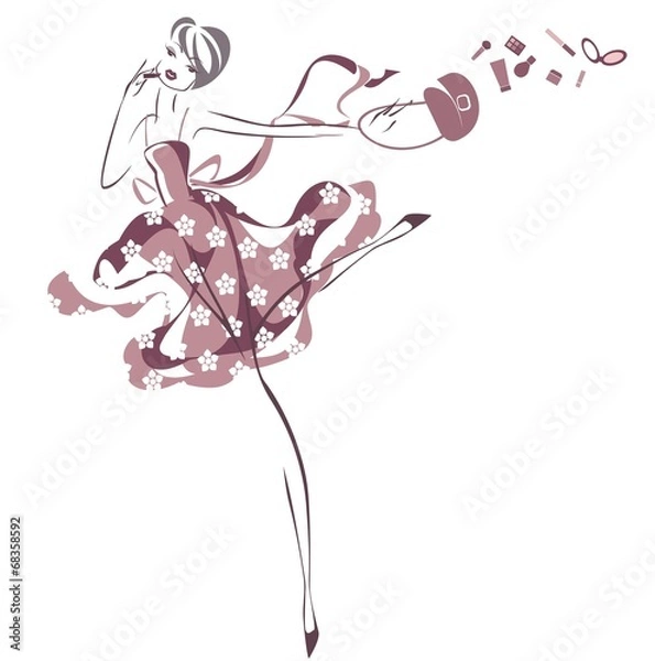 Obraz Бегущая девушка