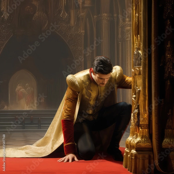 Fototapeta A Prince on His Knees