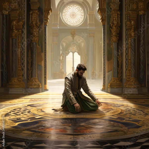 Fototapeta A Prince on His Knees