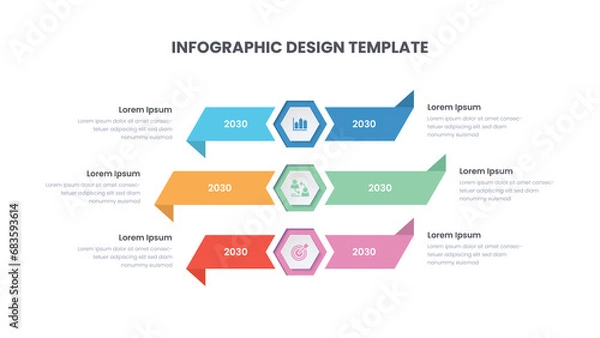 Fototapeta Infographic design template presentation, Infographic element, timeline