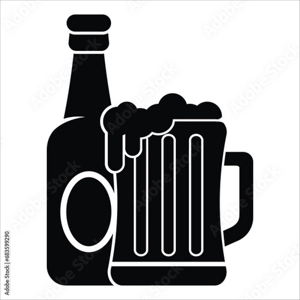 Fototapeta beer icon vector design template