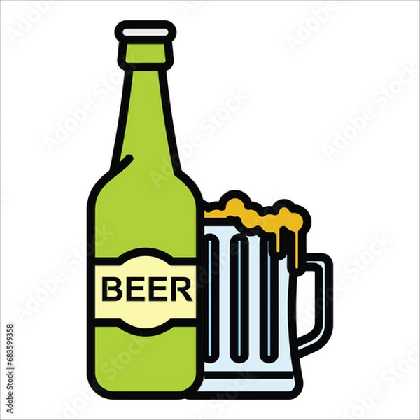 Fototapeta beer icon vector design template