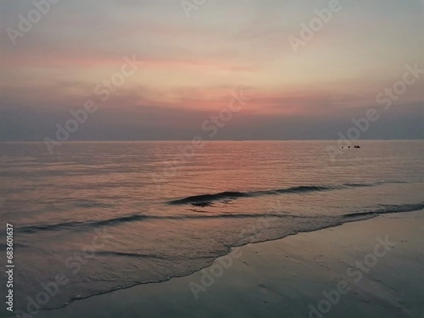 Obraz Beach​ sunset​ scene​ beautiful​ background​