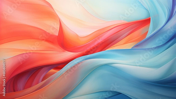 Obraz Wave Colorful Background. Generative AI