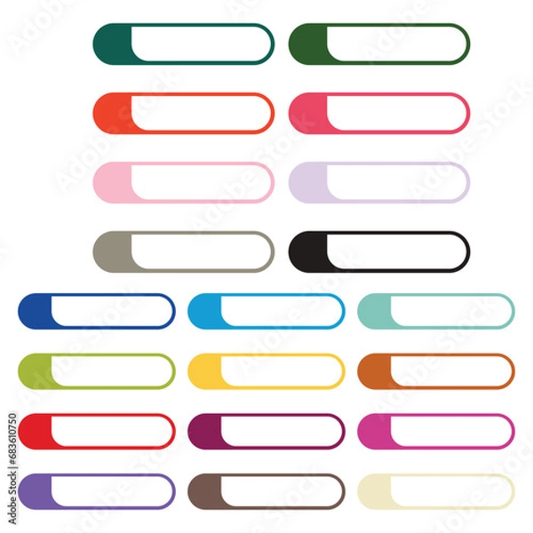 Fototapeta Circle Side Frame Clipart Set

