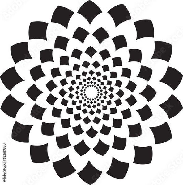 Fototapeta black and white circle