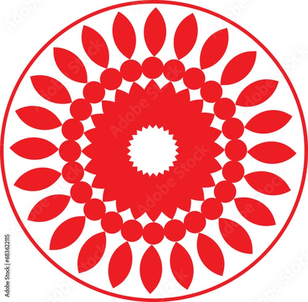 Fototapeta red and white pattern