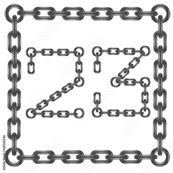 Fototapeta chain numbers