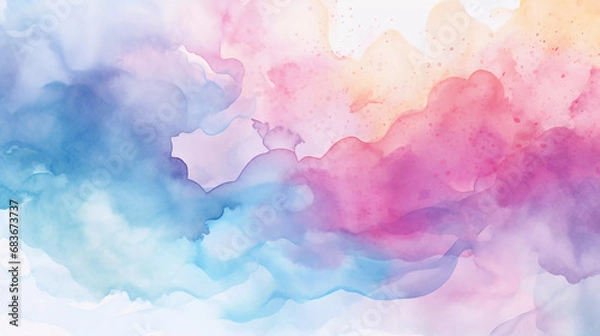 Fototapeta Watercolor abstract design for background of wedding