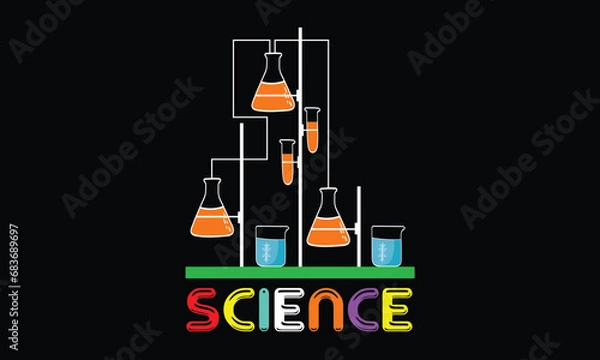 Obraz Science T-shirt Design Vector