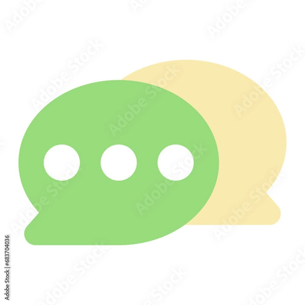 Obraz Chat Flat Multicolor Icon