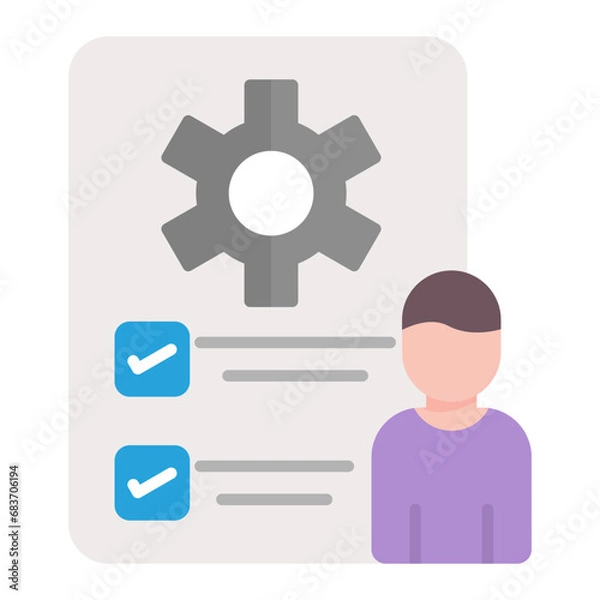 Obraz Onboarding Flat Multicolor Icon