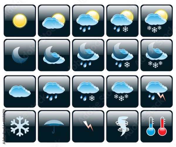 Obraz Icons Weather