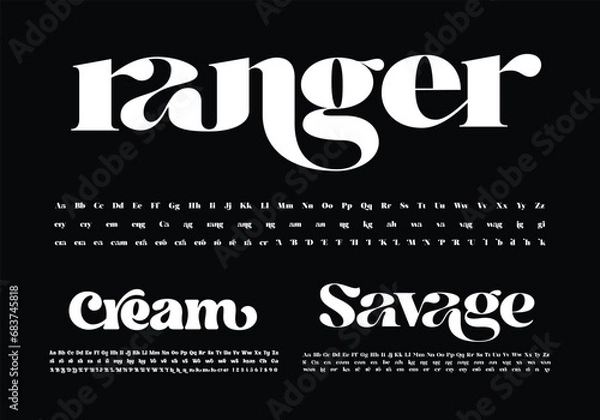 Obraz Bold Modern Fonts Set, these fonts can be used for logos