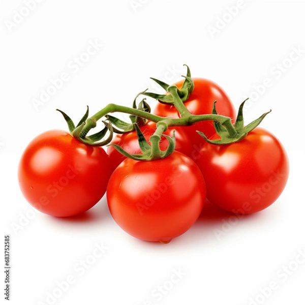 Fototapeta Cherry tomatoes on isolated white background