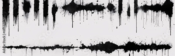 Obraz hand paint grunge splatter brush strokes for photoshop, illustrator, and set of black paint marks stock photoshop, eye-catching tags