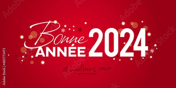 Obraz Bonne Annee 2024 rouge