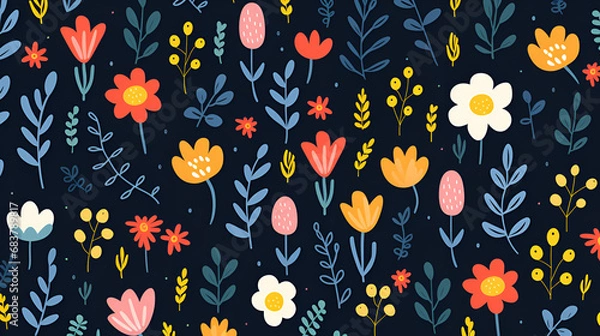 Fototapeta 2D floral pattern