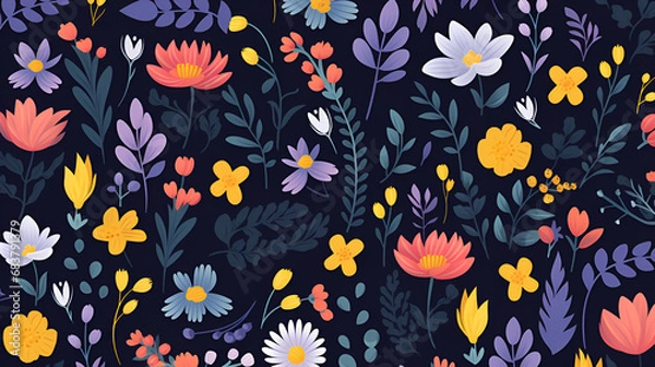 Fototapeta 2D floral pattern