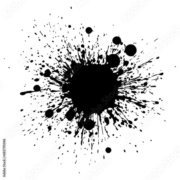 Obraz Flat vector ink stain