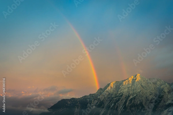 Obraz Regenbogen im Tennengebirge