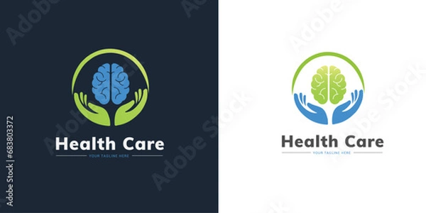 Obraz Vector gradient mental health care logo 