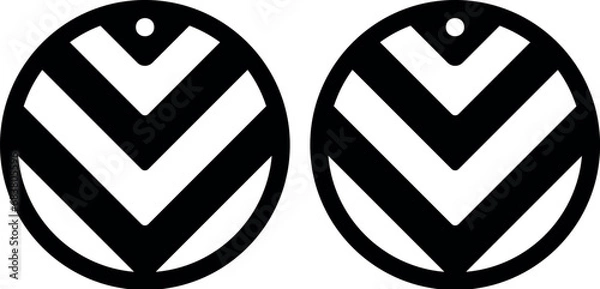 Obraz Geometry earrings laser cut file