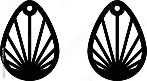 Obraz Geometry earrings laser cut file