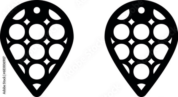 Obraz Geometry earrings laser cut file