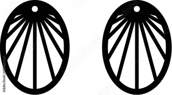 Obraz Geometry earrings laser cut file