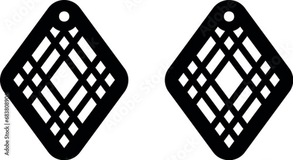 Obraz Geometry earrings laser cut file