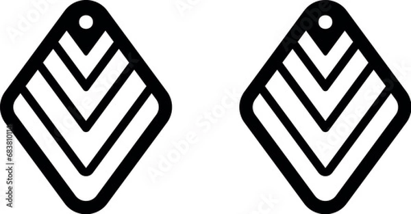 Obraz Geometry earrings laser cut file