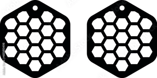 Obraz Geometry earrings laser cut file