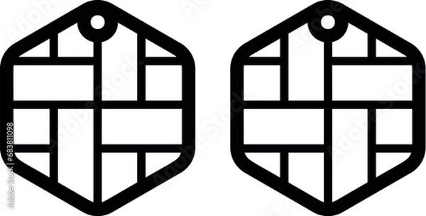 Obraz Geometry earrings laser cut file