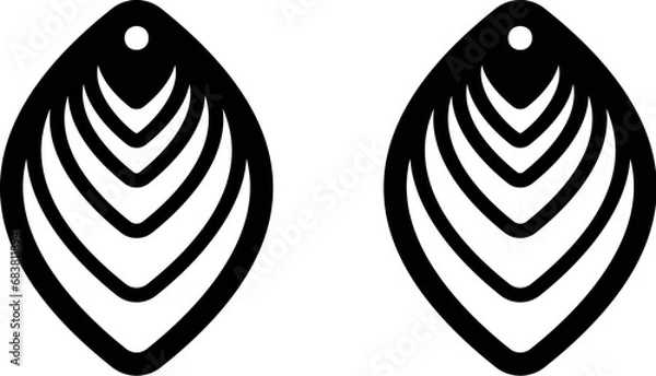 Obraz Geometry earrings laser cut file