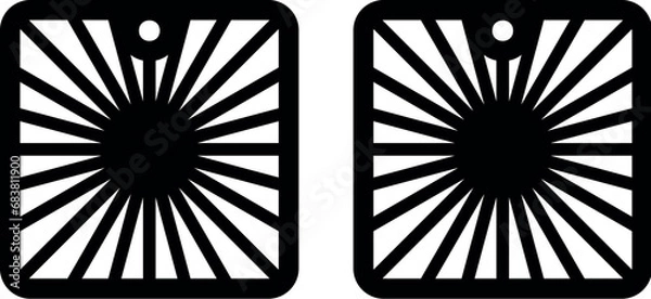 Obraz Geometry earrings laser cut file