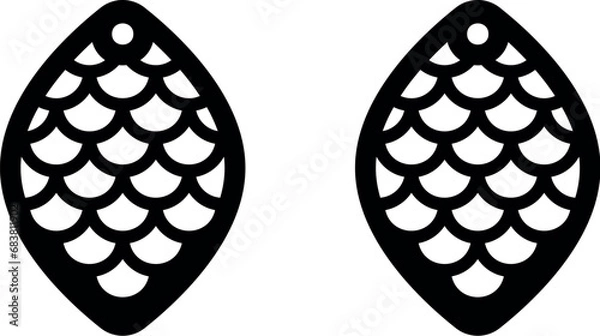 Obraz Geometry earrings laser cut file