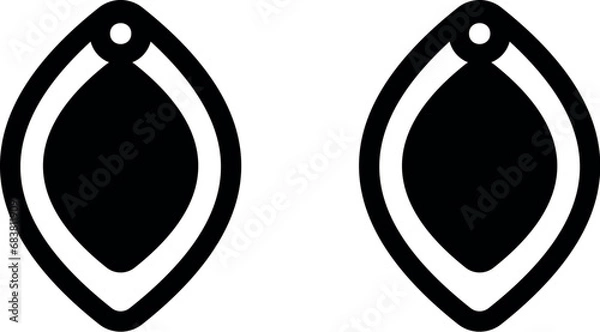 Obraz Geometry earrings laser cut file