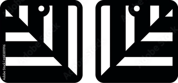 Obraz Geometry earrings laser cut file